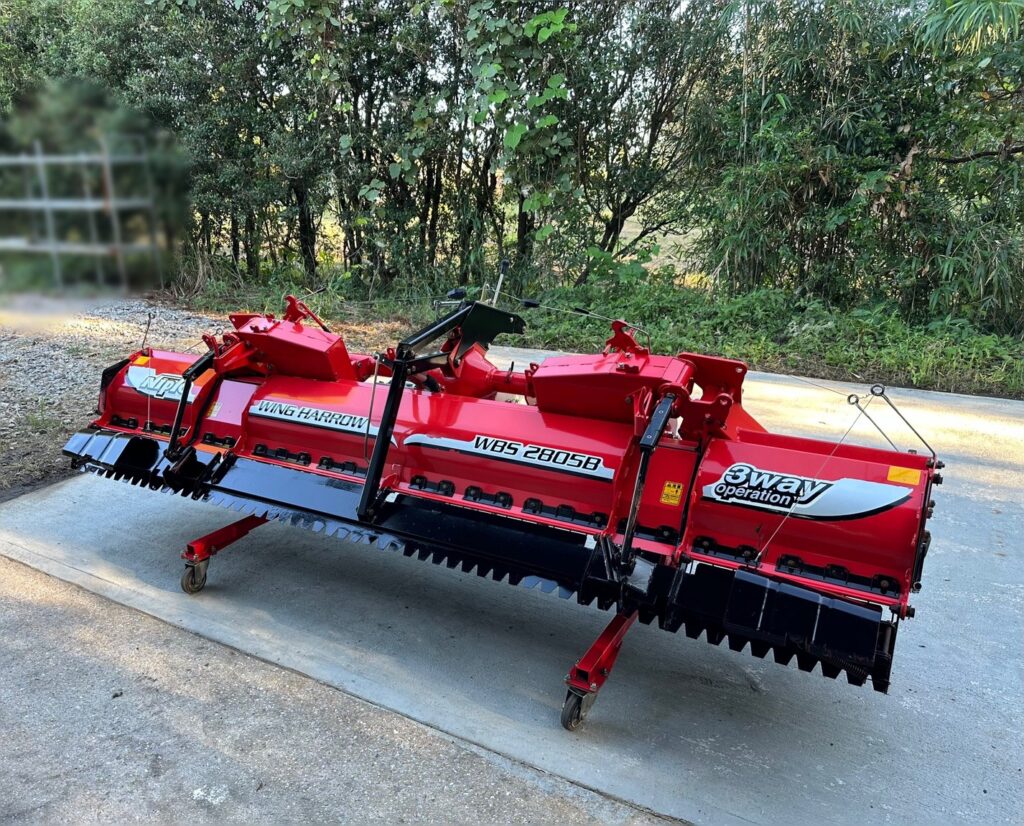 N ニプロ ウイングハロー WBS2405B 耕運幅 2400mm 手動式 代掻き 